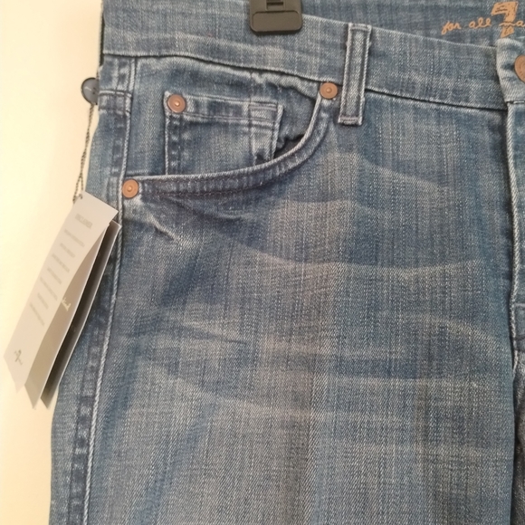 NWT 7 For All Mankind A Pocket Flare Jeans Cotton Blend Women's Size 32 - Picture 9 of 15